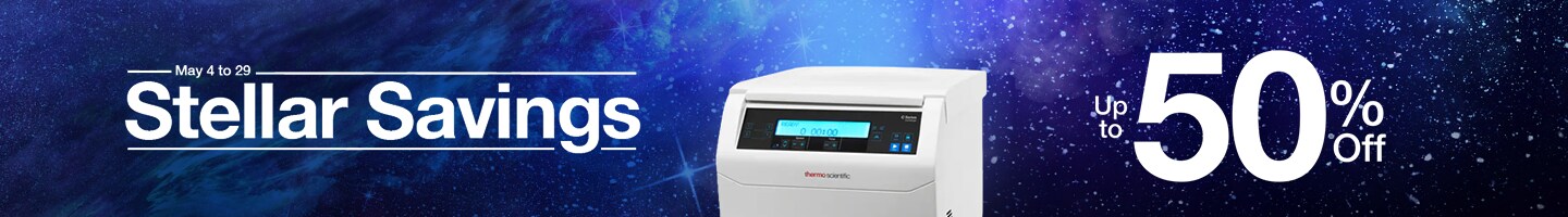 Enjoy stellar up-to-50%-off savings on equipment May 4 through 29.