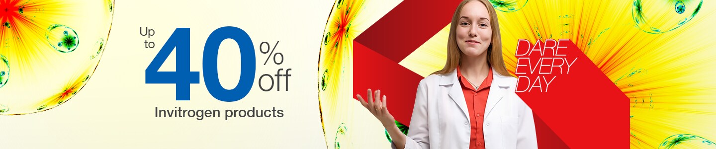 Dare to do the impossible and save up to 40% on Invitrogen products to enable your discovery.