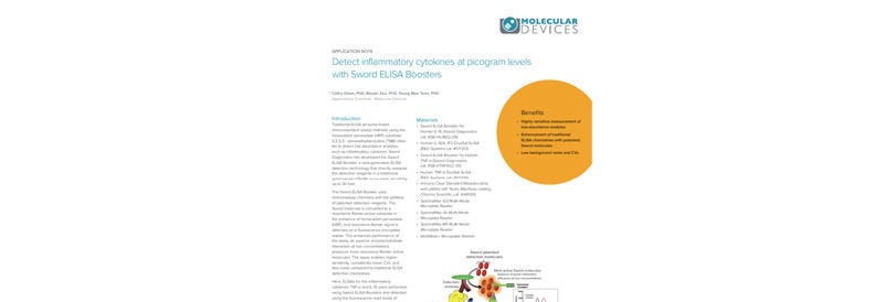 Detect Inflammatory Cytokines at Picogram Levels with SWORD ELISA Boosters