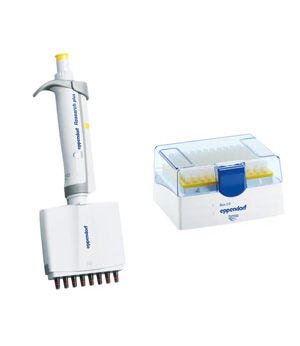 Eppendorf™ Research™ plus mekanisk multikanalpipette, 10 til 100 µl