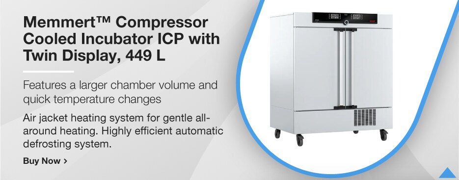Memmert™ Compressor Cooled Incubator ICP with Twin Display, 449 L Memmert™ Compressor Cooled Incubator ICP with Twin Display, 449 L