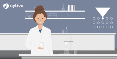 Illustration of a scientist in a lab